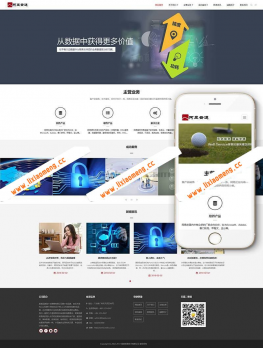 响应式信息技术类织梦模板(自适应手机端)+PC+wap+利于SEO优化
