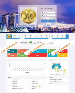 [中+英+韩三语手机自适应]ACC数字金融整站源码，虚拟币自动挖矿,带交易中心